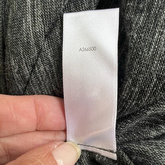 Logo Lori Goldstein Zip Front Cardigan Knit Sweater Small Sharkbite Hem Flowy - Picture 9 of 13